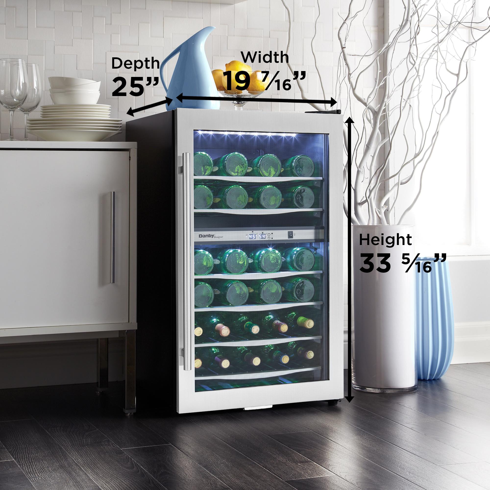 DWC040A3BSSDD Danby 38 Bottle Free-Standing Wine Cooler in Stainless Steel