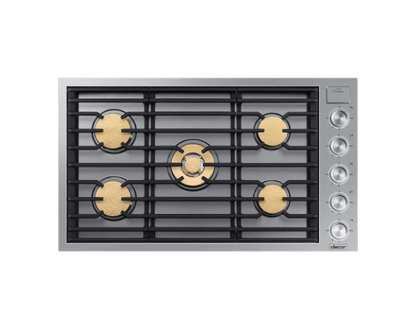 Dacor DTG36M955FS 36" Gas Cooktop, Silver Stainless Steel, Natural Gas