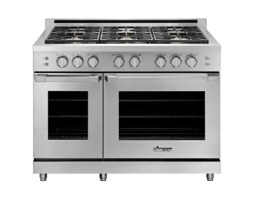 Dacor HGPR48SLP Gas Pro Range, Silver Stainless Steel, Liquid Propane