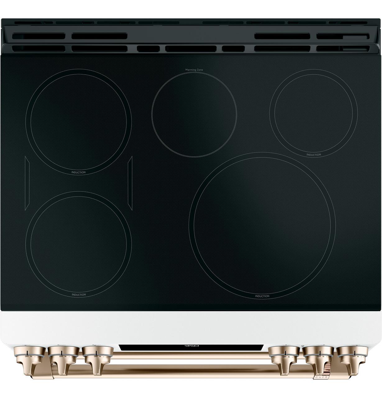 Cafe CHS950P4MW2 CAF(EBACK)™ 30" Smart Slide-In, Front-Control, Induction and Convection Double-Oven Range