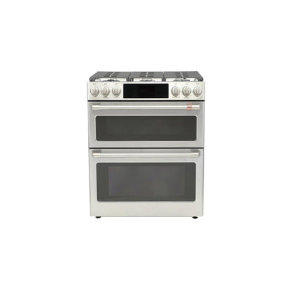 Cafe C2S950P2MS1 CAF(EBACK)™ 30" Smart Slide-In, Front-Control, Dual-Fuel, Double-Oven Range with Convection