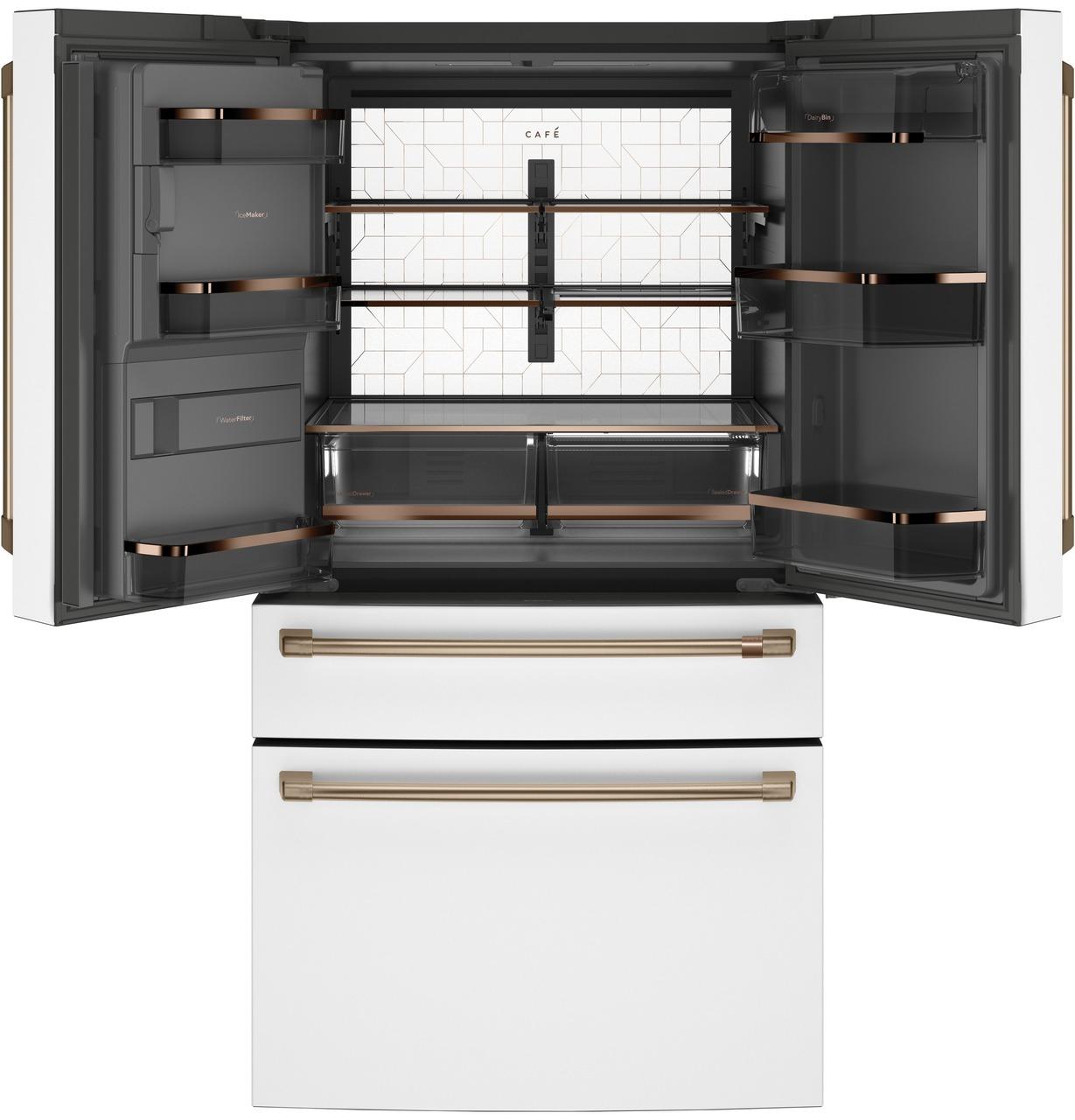 Cafe CVE28DP4NW2 CAF(EBACK)™ ENERGY STAR® 27.8 Cu. Ft. Smart 4-Door French-Door Refrigerator