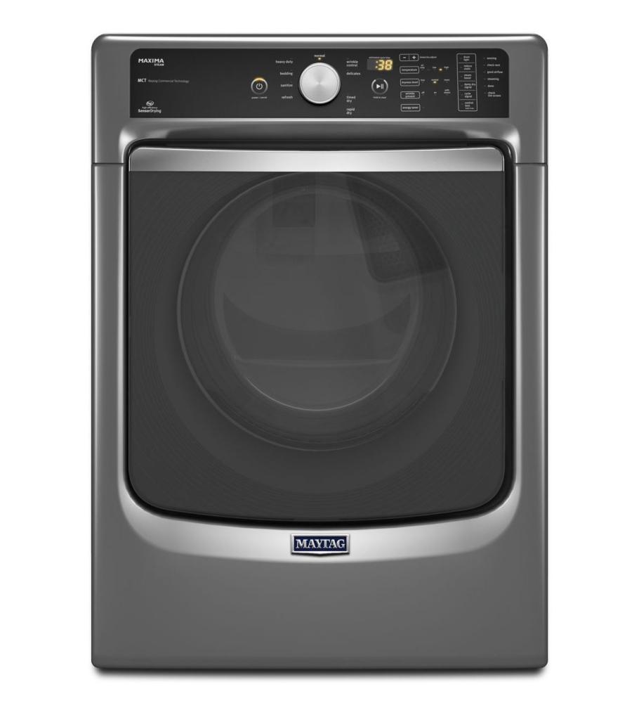 Maytag MED7100DW Maxima® Steam Electric Dryer with Large Capacity and Stainless Steel Dryer Drum - 7.3 cu. ft.