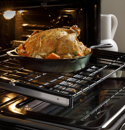 Cafe CTS92DM2NS5 CAF(EBACK)™ 30" Duo Smart Single Wall Oven in Platinum Glass