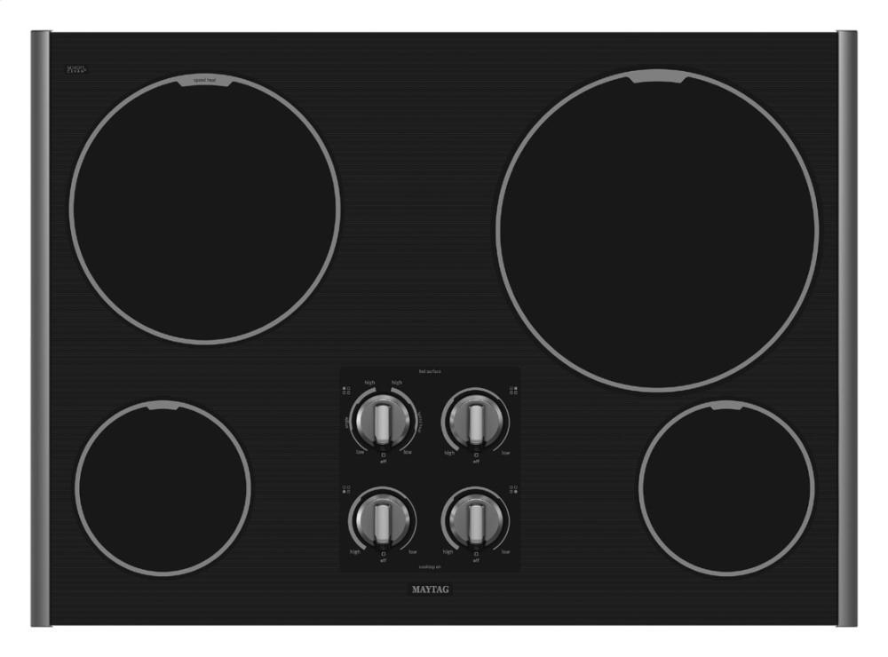 Maytag 30-inch Electric Cooktop with Two Power Cook Burners