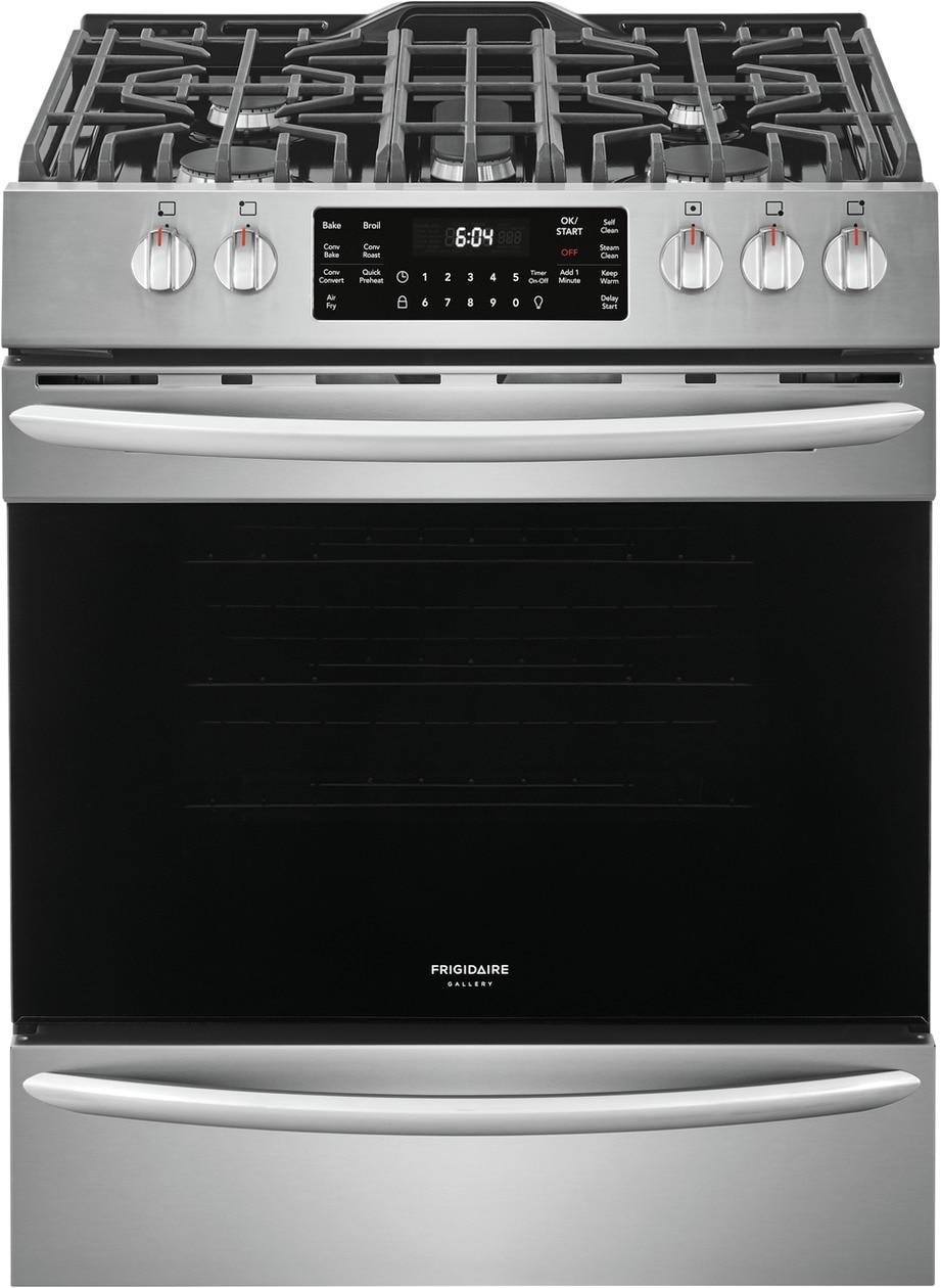 Frigidaire Gallery 30" Front Control Gas Range with Air Fry