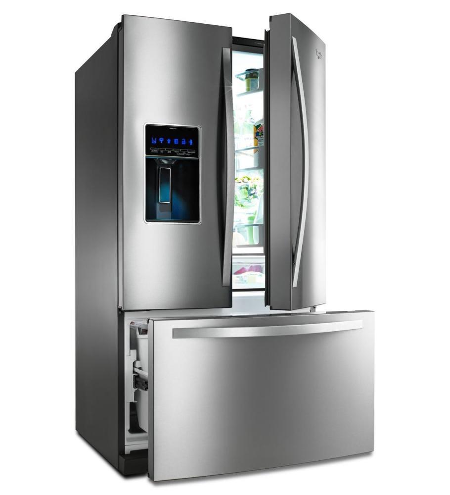 Whirlpool WRF997SDDM 36-inch Wide French Door Refrigerator with CoolVox Kitchen Sound System - 27 cu. ft.