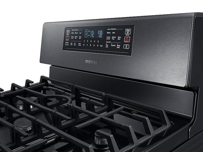 Samsung NX58M6850SG 5.8 cu ft. Smart Freestanding Gas Range with Flex Duo™ & Dual Door in Black Stainless Steel