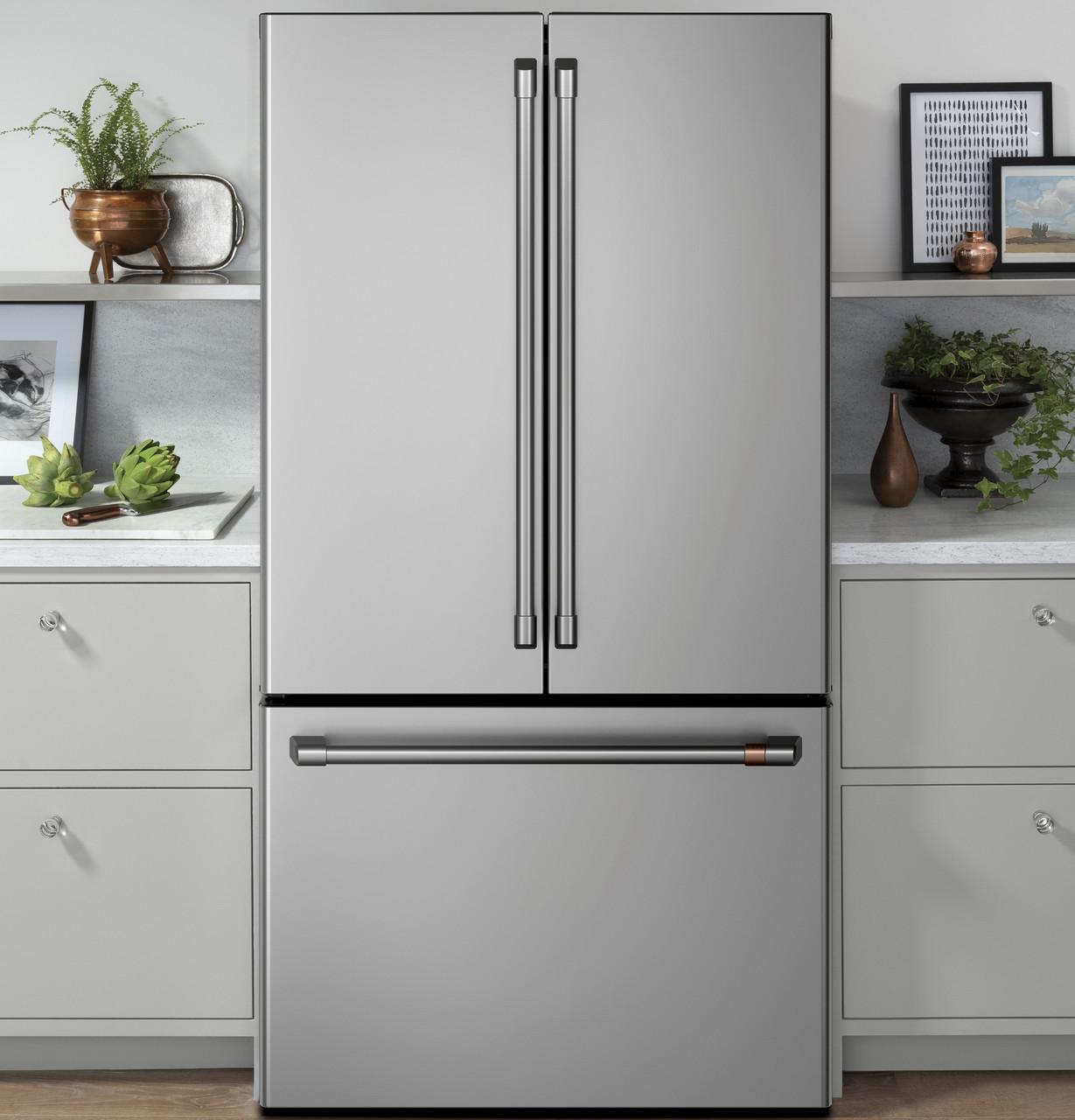 Cafe CWE23SP2MS1 Caf(eback)™ ENERGY STAR® 23.1 Cu. Ft. Smart Counter-Depth French-Door Refrigerator