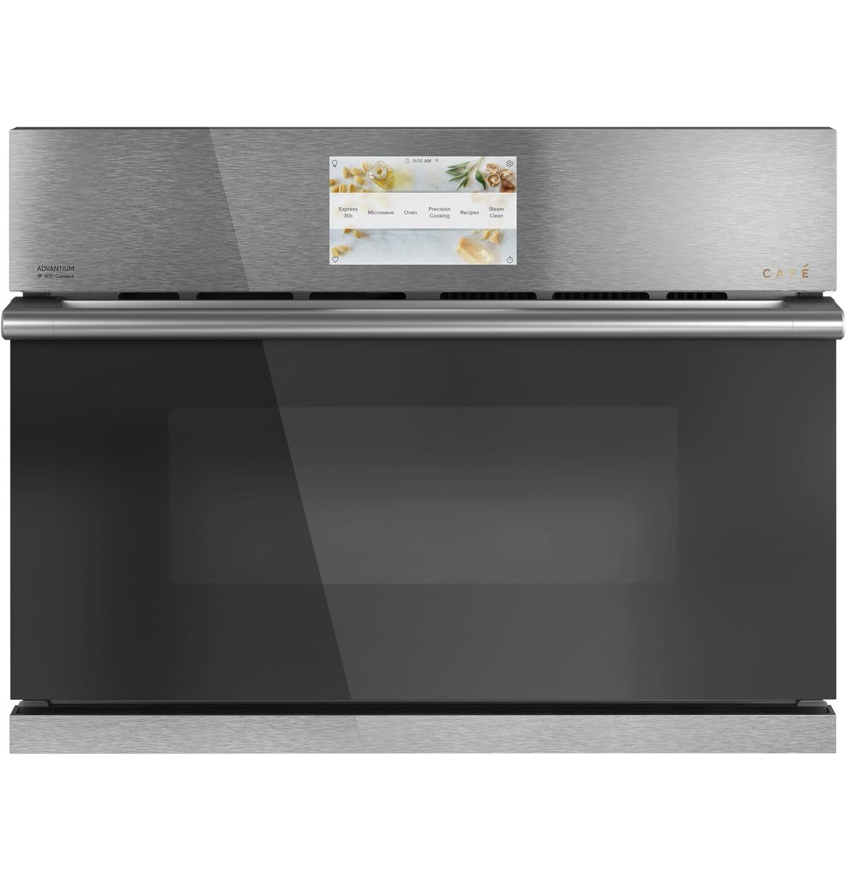 Cafe Caf(eback)™ 27" Smart Five in One Oven with 120V Advantium® Technology in Platinum Glass