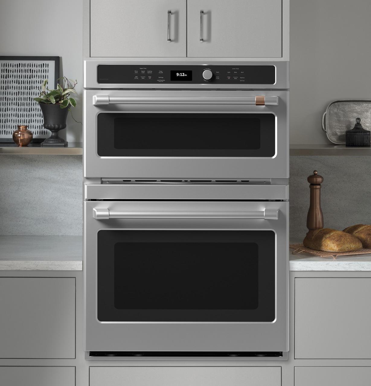 Cafe CTC912P2NS1 CAF(EBACK)™ 30 in. Combination Double Wall Oven with Convection and Advantium® Technology