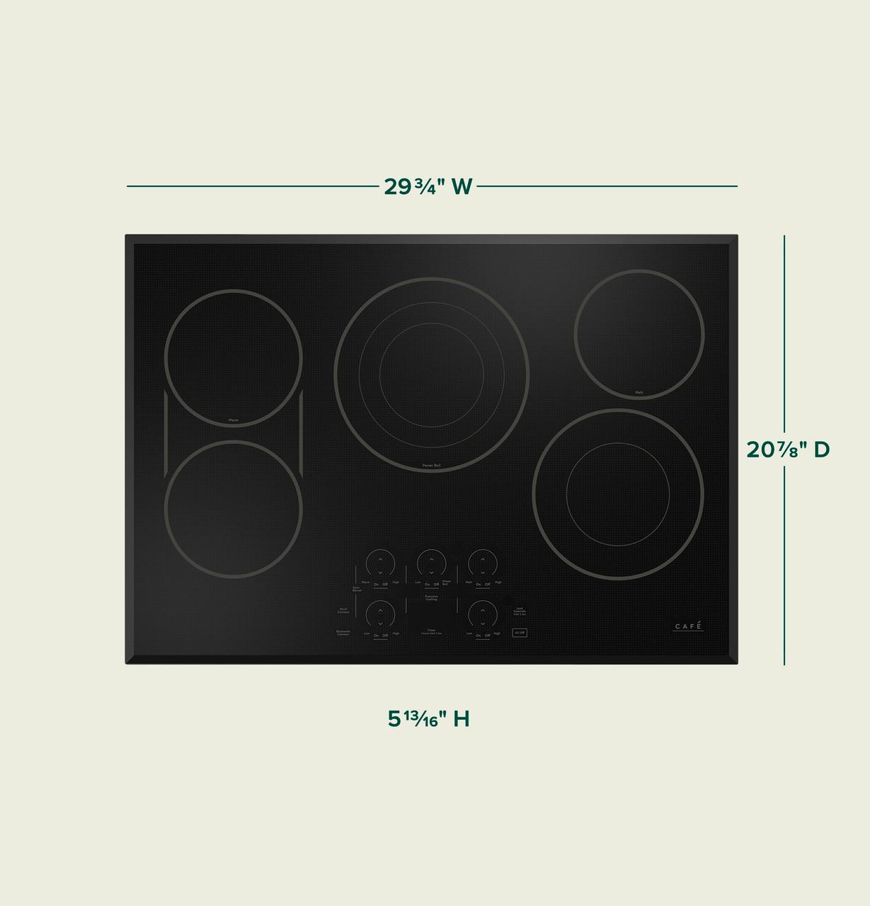 Cafe CEP90301TBB CAF(EBACK)™ 30" Touch-Control Electric Cooktop