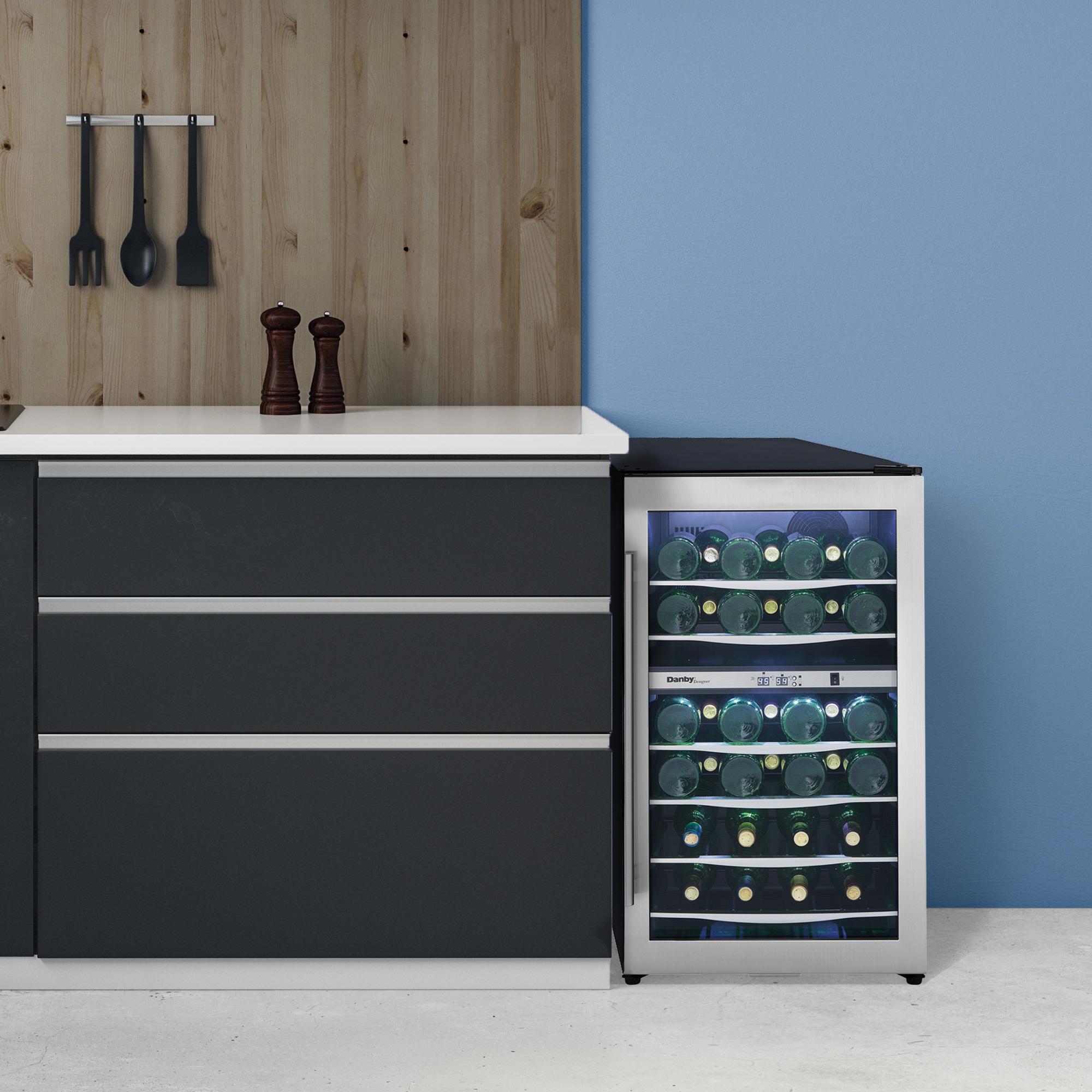 DWC040A3BSSDD Danby 38 Bottle Free-Standing Wine Cooler in Stainless Steel