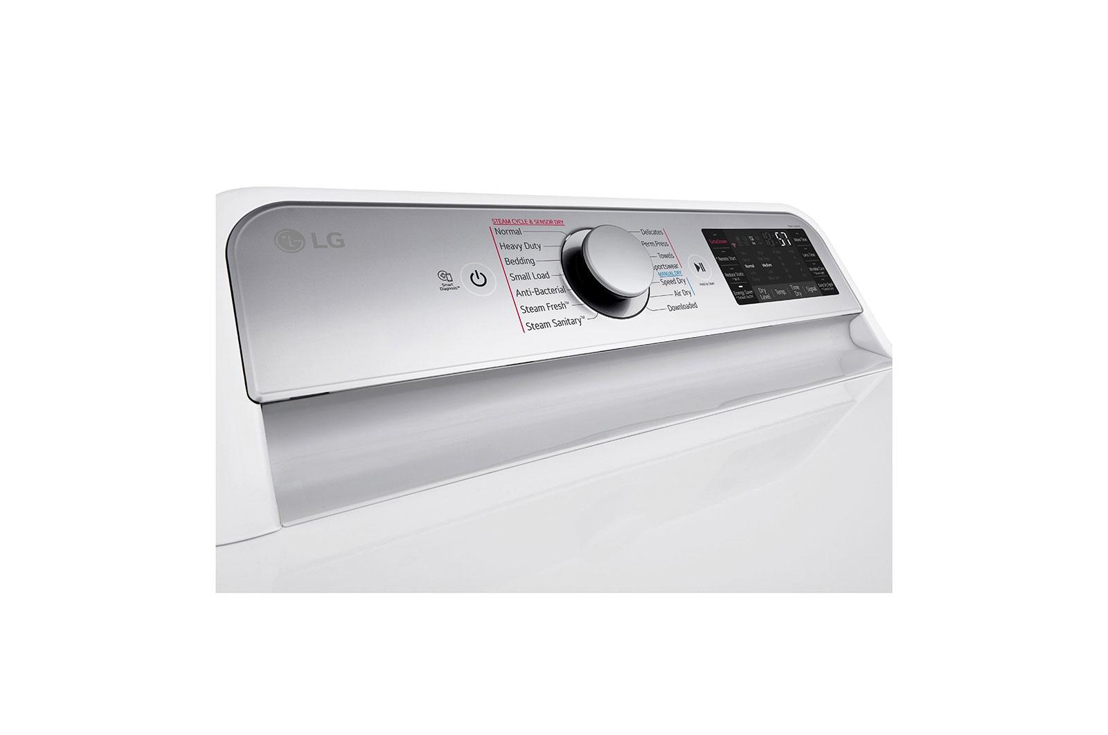 Lg 7.3 cu. ft. Ultra Large Capacity Smart wi-fi Enabled Rear Control Electric Dryer with TurboSteam™