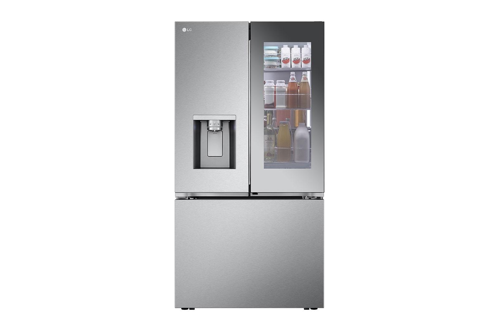 Lg LRYKC2606S 26 cu. ft. Smart Mirror InstaView® Counter-Depth MAX™ French Door Refrigerator with Four Types of Ice