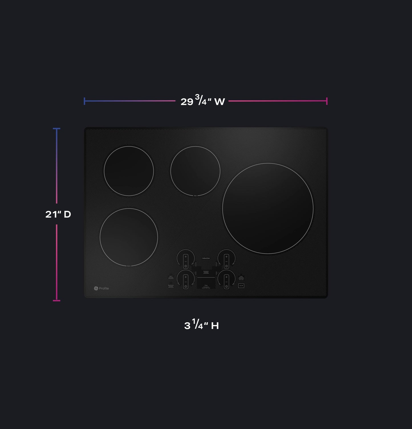 PHP7030DTBB GE Profile™ ENERGY STAR® 30" Built-In Touch Control Induction Cooktop