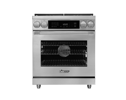Dual Fuel Pro Range, Silver Stainless Steel, Natural Gas