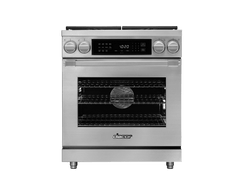 Dual Fuel Pro Range, Silver Stainless Steel, Natural Gas