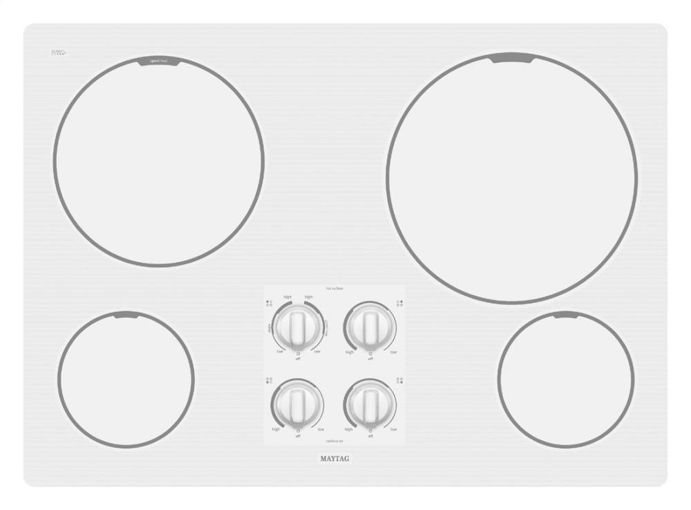 Maytag MEC7430WS 30-inch Electric Cooktop with Two Power Cook Burners