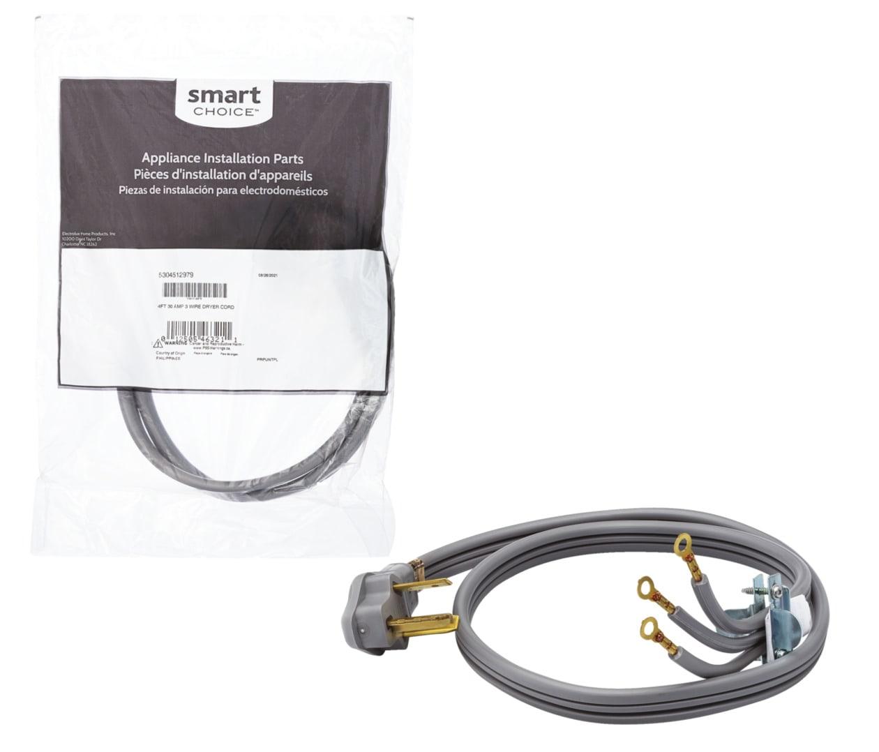 Frigidaire 5304512979 4' 30 Amp 3 Wire Dryer Cord