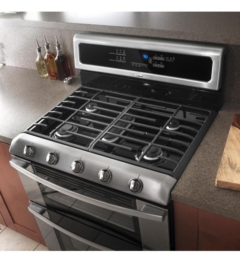 Whirlpool GGG390LXB Gold® Double Oven Freestanding Gas Range