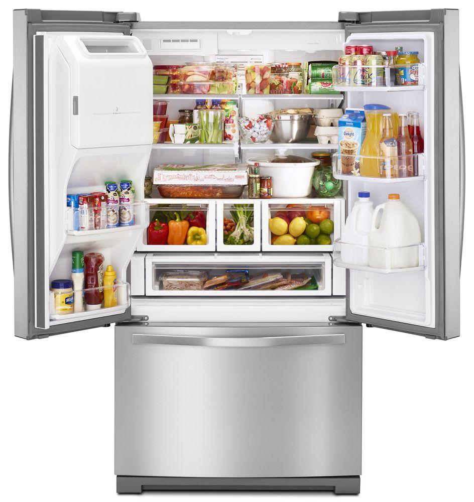 Whirlpool WRF767SDEM 36-inch Wide French Door Bottom Freezer Refrigerator with Dual Icemakers - 27 cu. ft.