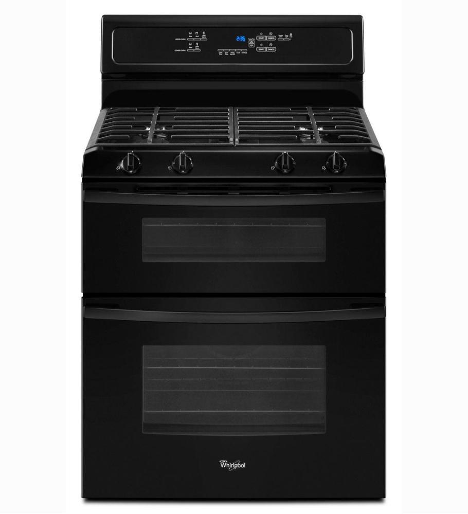 Whirlpool GGG388LXB 30-inch Self-Cleaning Double Oven Freestanding Gas Range