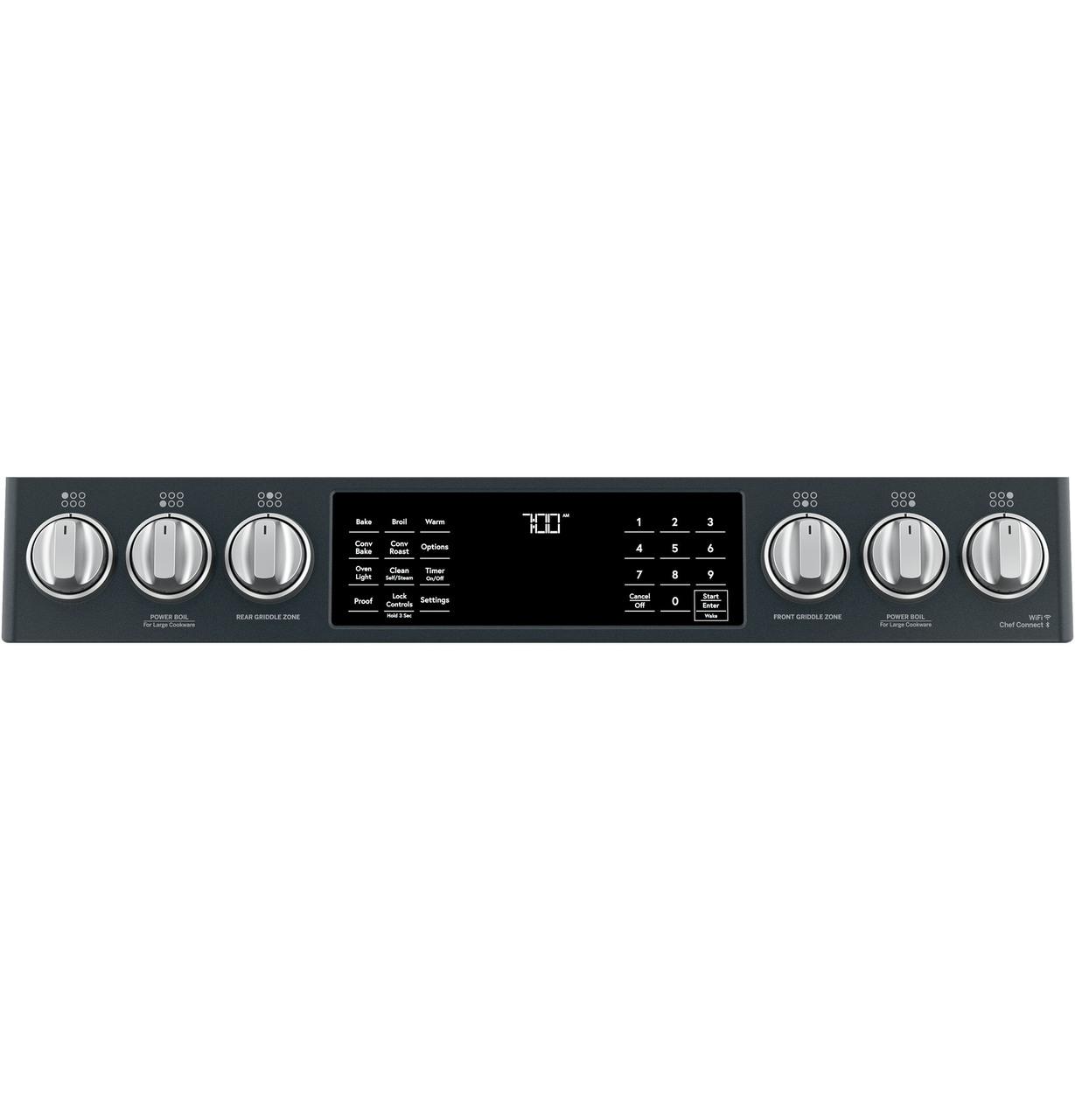 Cafe CGS700P3MD1 CAF(EBACK)™ 30" Smart Slide-In, Front-Control, Gas Range with Convection Oven