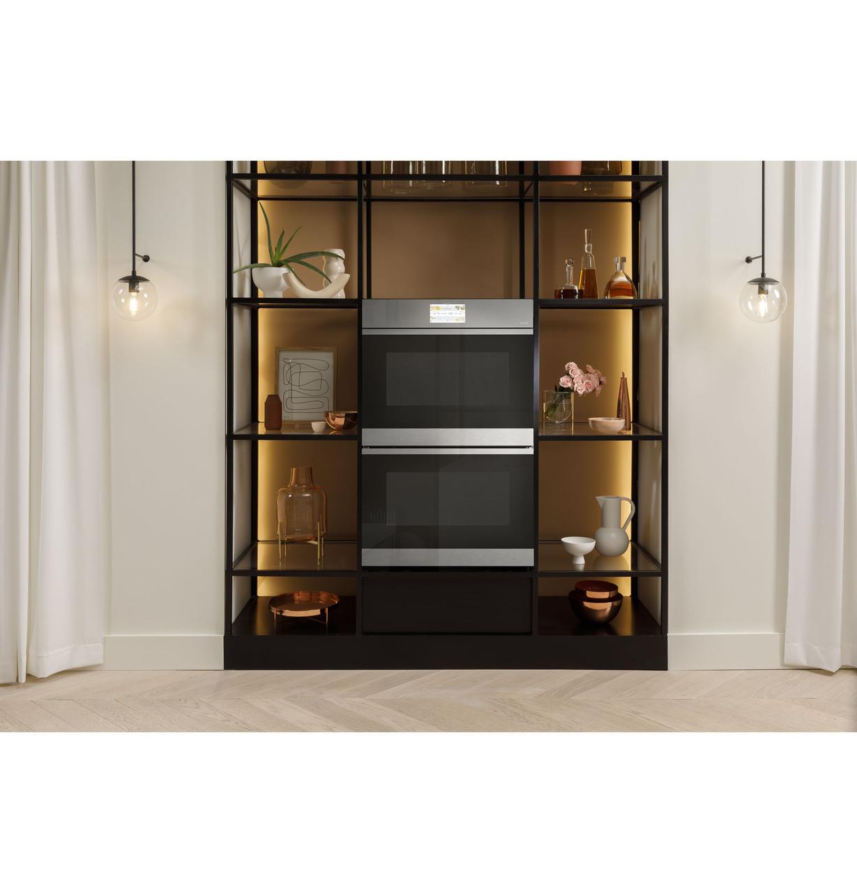 Cafe CTD90DM2NS5 CAF(EBACK)™ 30" Smart Built-In Convection Double Wall Oven in Platinum Glass