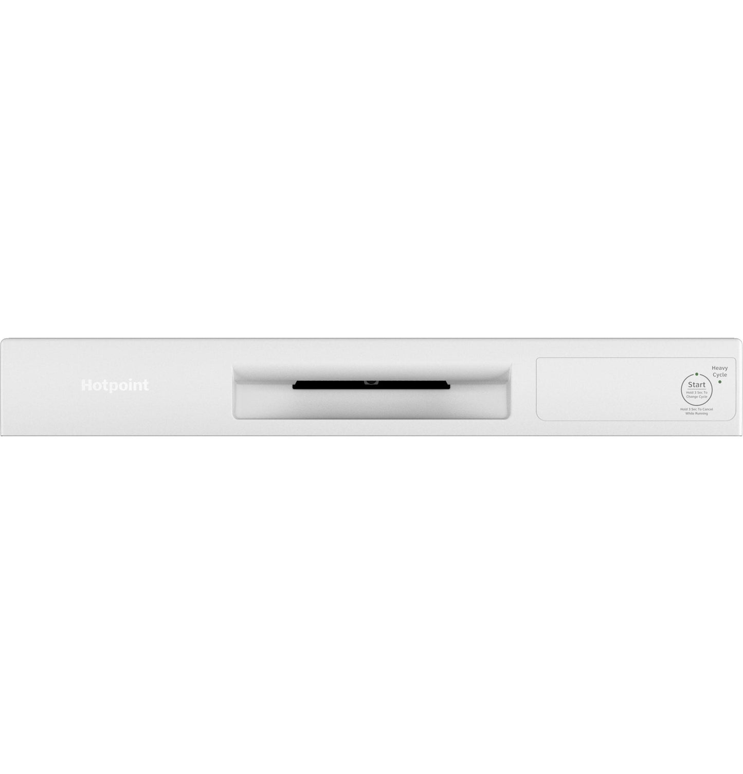 HDF310PGRWW Hotpoint® One Button Dishwasher with Plastic Interior