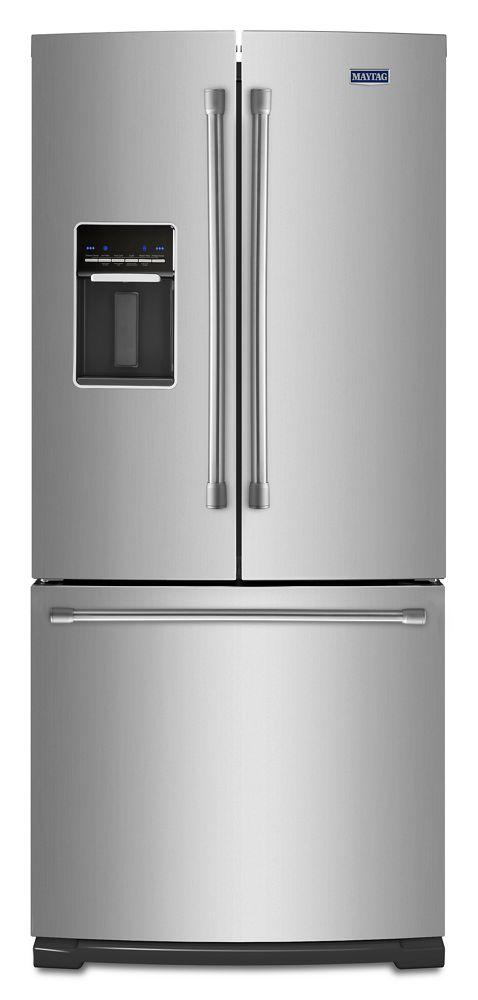 Maytag 30-inch Wide French Door Refrigerator with External Water Dispenser- 20 cu. ft.