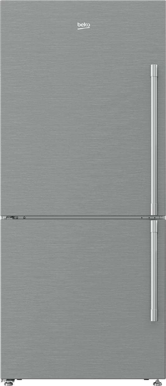 30" Freezer Bottom Stainless Steel Refrigerator with Auto Ice Maker (Left Hinge)