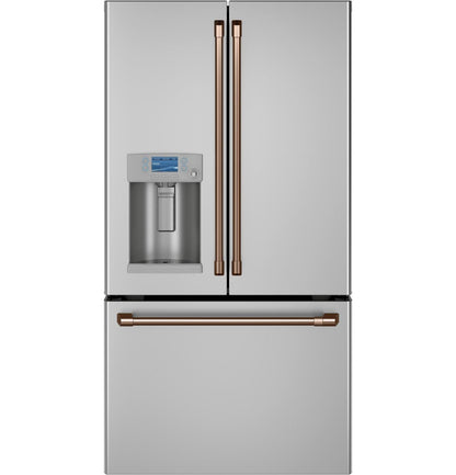 Cafe CYE22TP2MS1 CAF(EBACK)™ ENERGY STAR® 22.1 Cu. Ft. Smart Counter-Depth French-Door Refrigerator with Hot Water Dispenser