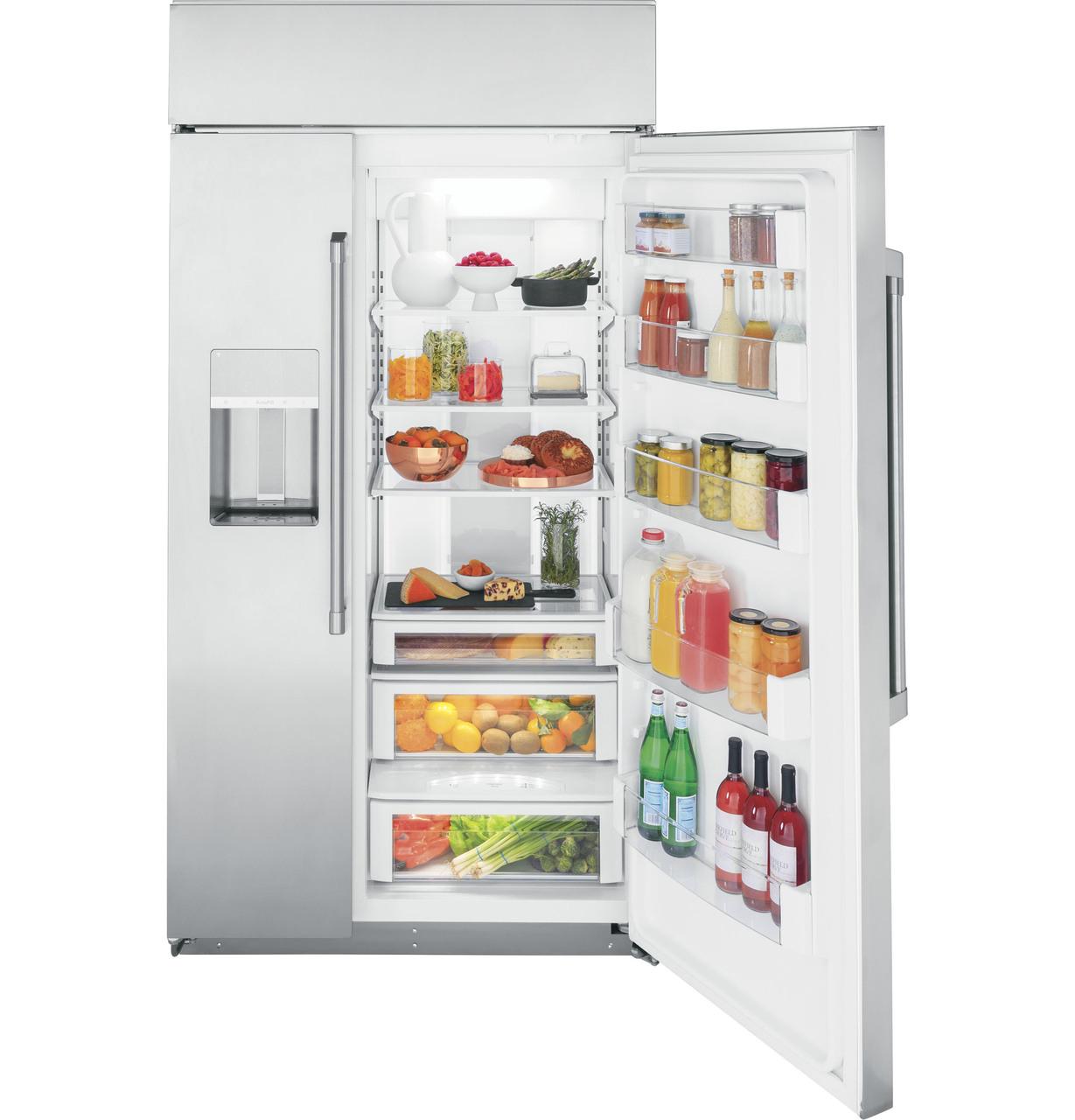 Cafe CSB42YP2RS1 Caf(eback)™ 42" Smart Built-In Side-by-Side Refrigerator with Dispenser