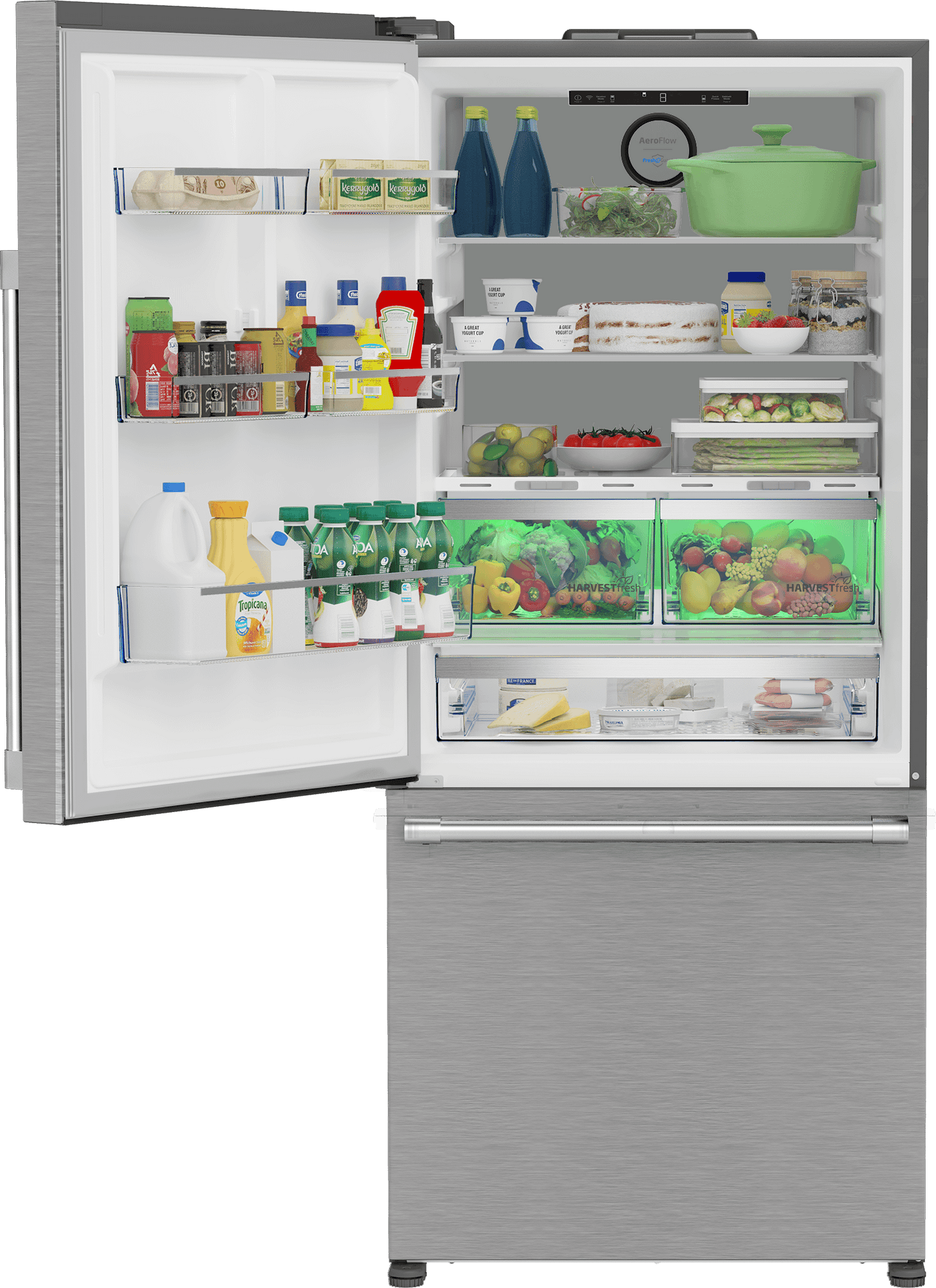 Beko BFBD30216SSIML 30" Bottom Freezer Refrigerator with HarvestFresh