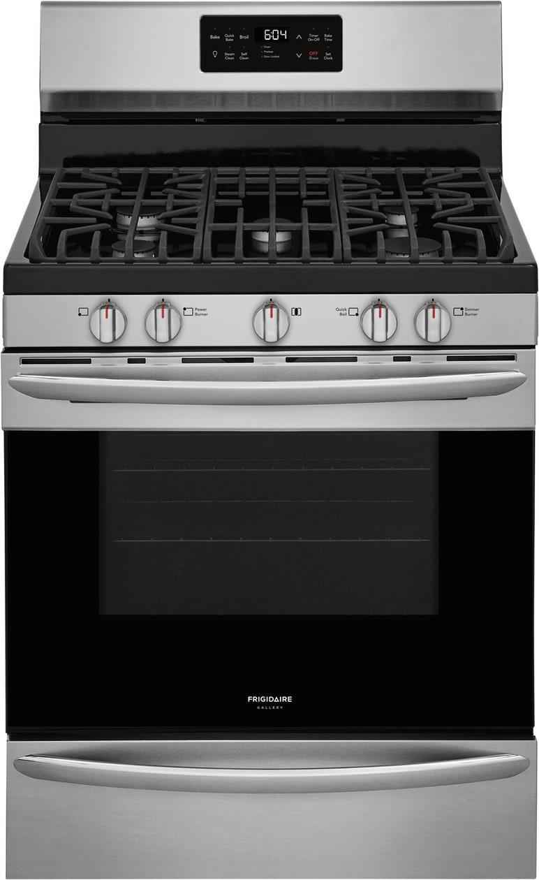 Frigidaire Gallery 30" Freestanding Gas Range with Steam Clean