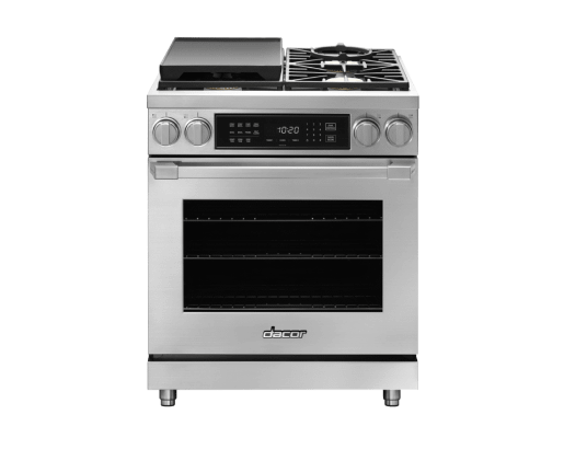 Dual Fuel Pro Range, Silver Stainless Steel, Natural Gas