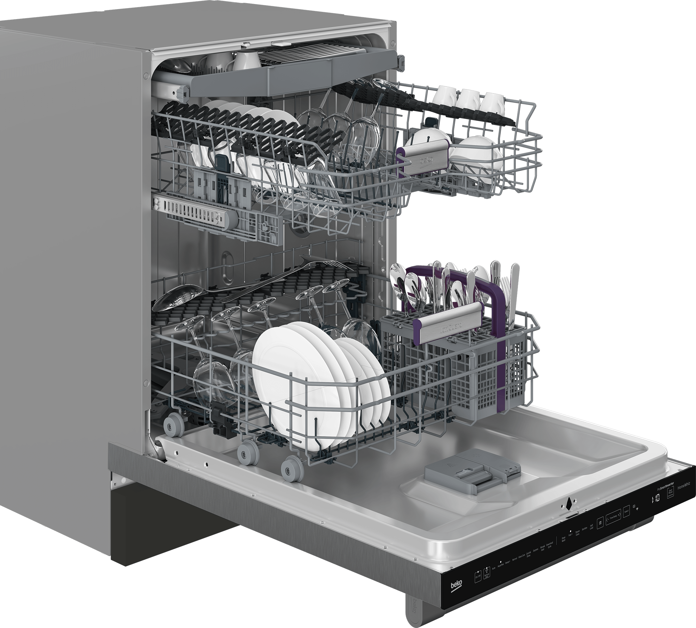 Beko DDT39434X Tall Tub Dishwasher with (16 place settings, 39.0