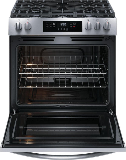 Frigidaire FCFG3062AS 30" Front Control Gas Range with Quick Boil