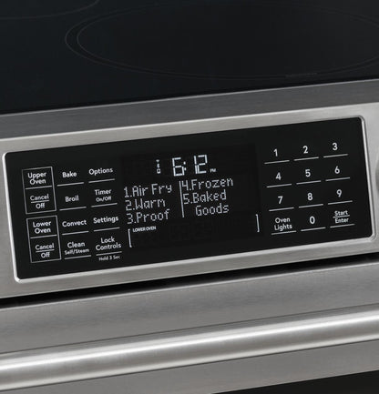 Cafe CHS950P4MW2 CAF(EBACK)™ 30" Smart Slide-In, Front-Control, Induction and Convection Double-Oven Range