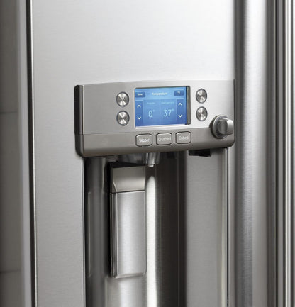 Cafe CYE22UP2MS1 CAF(EBACK)™ ENERGY STAR® 22.1 Cu. Ft. Smart Counter-Depth French-Door Refrigerator with Keurig® K-Cup® Brewing System