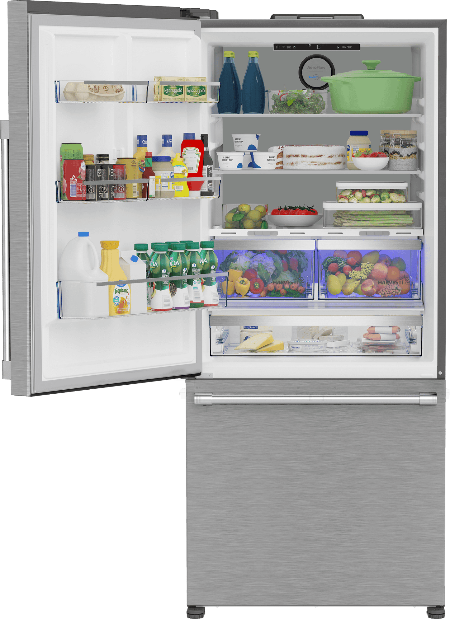 Beko BFBD30216SSIML 30" Bottom Freezer Refrigerator with HarvestFresh