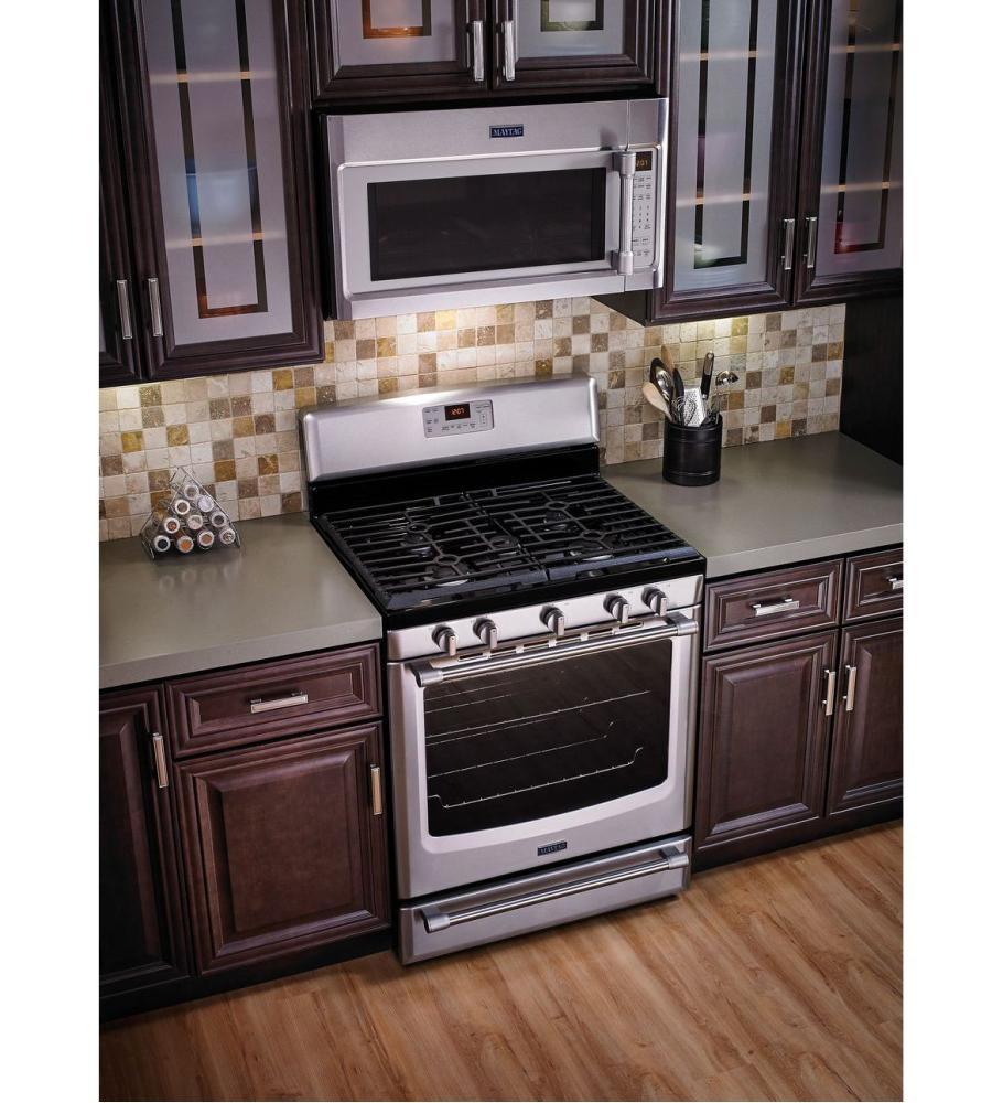 Maytag MGR8700DB 30-inch Wide Gas Range with Convection and Power Burner - 5.8 cu. ft.