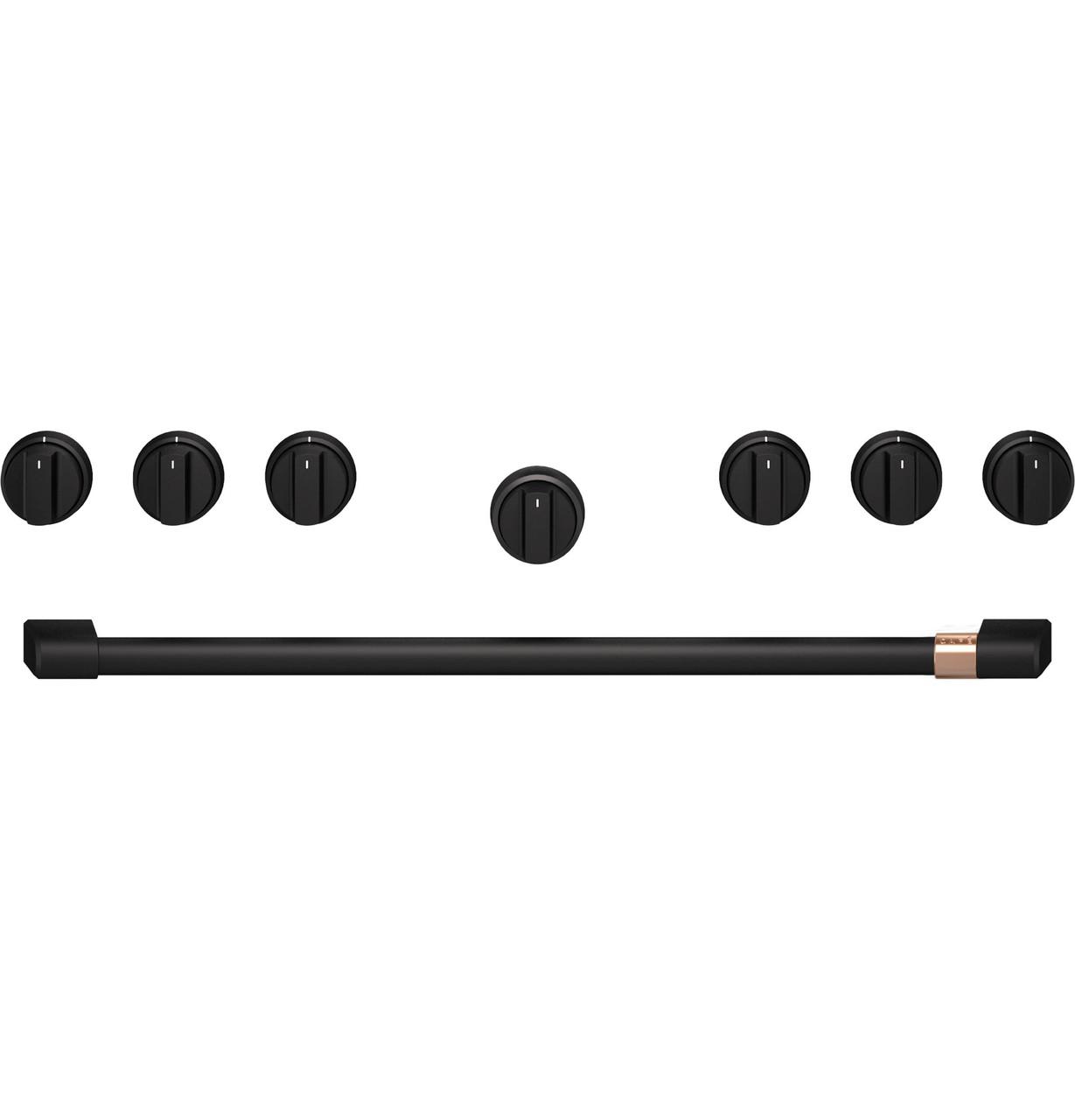 Cafe CXPR6HKPTFB CAF(EBACK)™ 36" Flat Black Handle & Knob Set for Pro Range and Rangetop