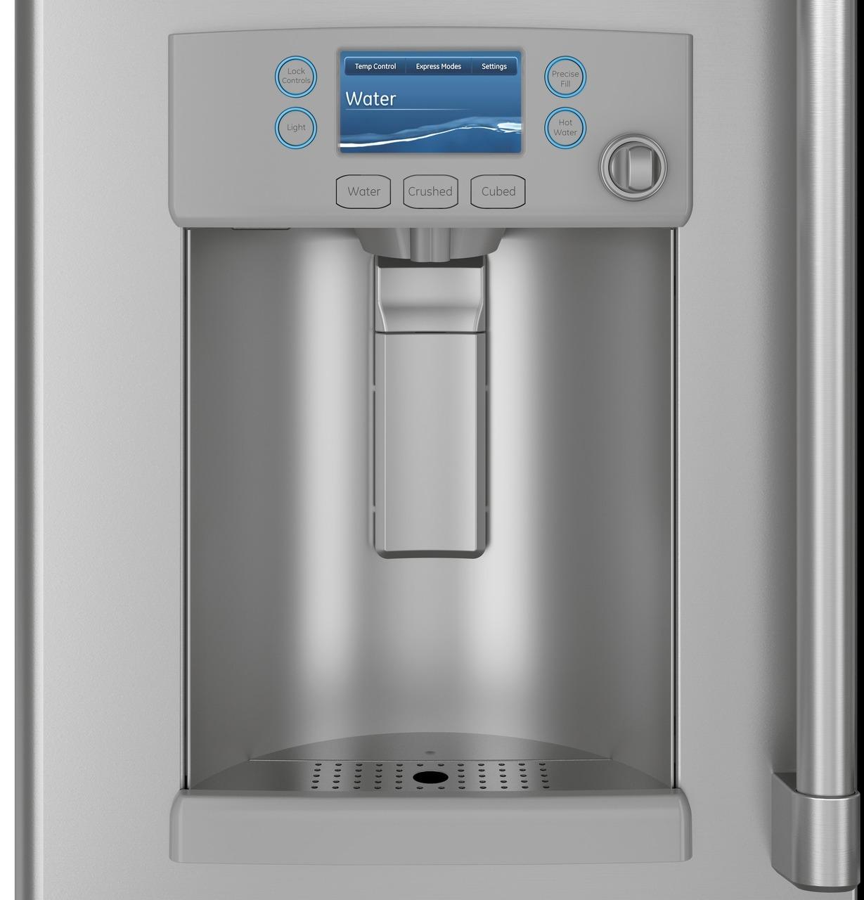 Cafe CYE22TP2MS1 CAF(EBACK)™ ENERGY STAR® 22.1 Cu. Ft. Smart Counter-Depth French-Door Refrigerator with Hot Water Dispenser