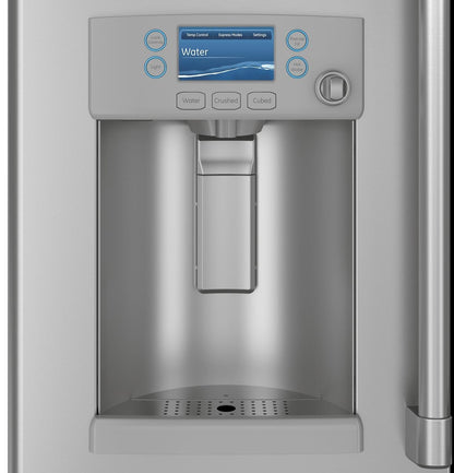 Cafe CYE22TP2MS1 CAF(EBACK)™ ENERGY STAR® 22.1 Cu. Ft. Smart Counter-Depth French-Door Refrigerator with Hot Water Dispenser
