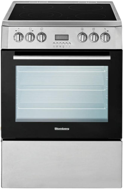 Blomberg Appliances BERU24102SS 24in Electric, convection w/fan and circular element, smooth top 4 zone, stainless