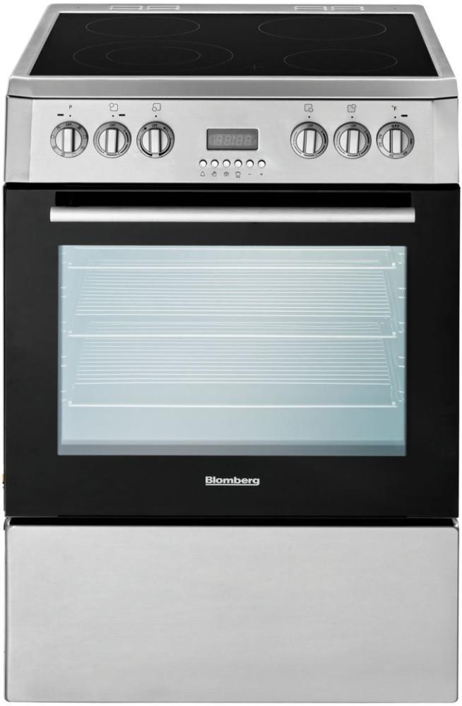 Blomberg Appliances 24in Electric, convection w/fan and circular element, smooth top 4 zone, stainless