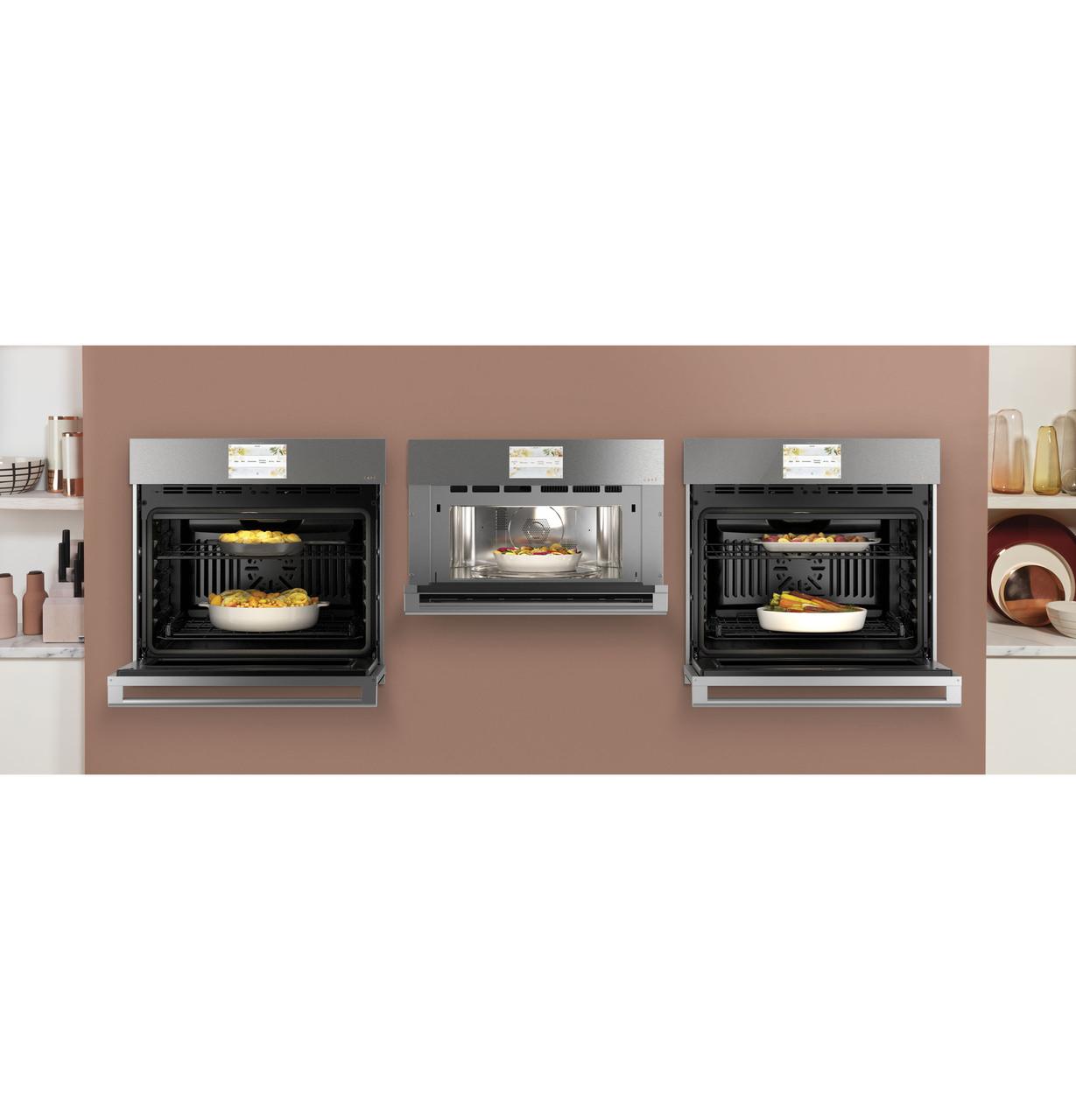 Cafe CTS70DM2NS5 CAF(EBACK)™ 30" Smart Single Wall Oven with Convection in Platinum Glass