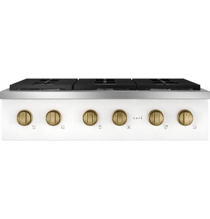 Cafe CGU366P4TW2 CAF(EBACK)™ 36" Commercial-Style Gas Rangetop with 6 Burners (Natural Gas)